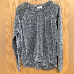 Silver, sparkly, semi-sheer shirt